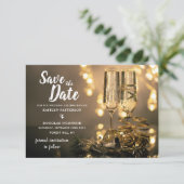 Champagne Flutes, sparen de Datum Informatiekaartje (Staand voorkant)