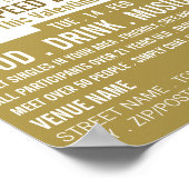 Champagne Flutes, Speed Dating Event Adverteren Poster (Hoek)