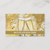 Champagne Flutes, Speed Dating Event Organizer Visitekaartje (Voorkant)