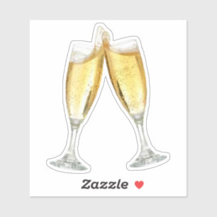 Champagne Flutes Sticker