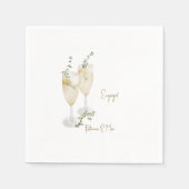 Champagne Foliage Gold Engagement Servet (Voorkant)