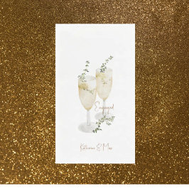 Champagne Foliage Gold Engagement Servet