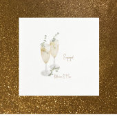Champagne Foliage Gold Engagement Servet