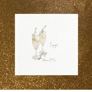 Champagne Foliage Gold Engagement Servet