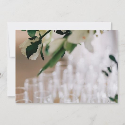 Champagne Foto Brunch & Bubbly Goud Handschrift Kaart (Achterkant)
