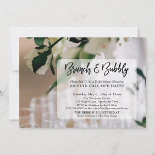 Champagne Foto Brunch & Bubbly Handgeschreven Kaart