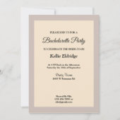 Champagne Framed Bachelorette Kaart (Voorkant)