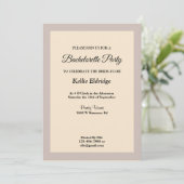 Champagne Framed Bachelorette Kaart (Staand voorkant)