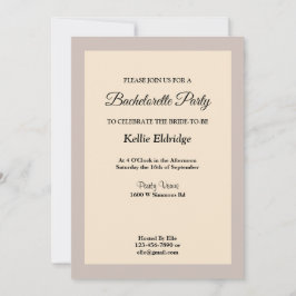Champagne Framed Bachelorette Kaart