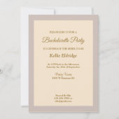 Champagne Framed Bachelorette Kaart (Voorkant)