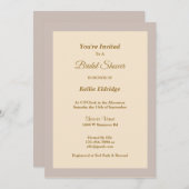 Champagne Framed Bridal Shower Kaart (Voorkant / Achterkant)