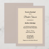 Champagne Framed Bridal Shower Kaart (Voorkant / Achterkant)