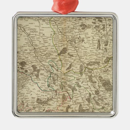 Champagne, Frankrijk Metalen Ornament (Voorkant)