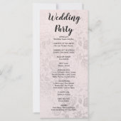 Champagne gekleurde Rozen bruiloft programma (Achterkant)