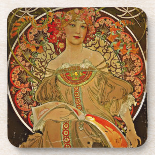 Champagne GIrl c1897 Drankjes Onderzetter