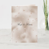 Champagne Glam Blush Glitter Hearts Kaart (Voorkant)