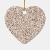 Champagne Glam Blush Glitter Hearts Keramisch Ornament (Achterkant)