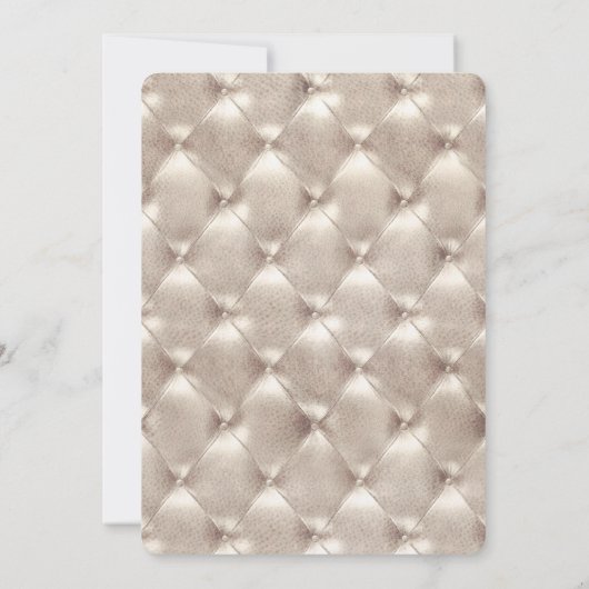 Champagne Glam Romantische bruiloft Kaart (Achterkant)