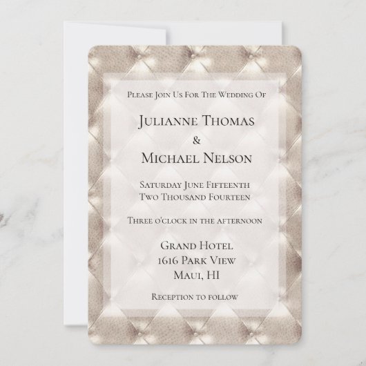  Champagne Glam Romantische bruiloft Kaart (Voorkant)