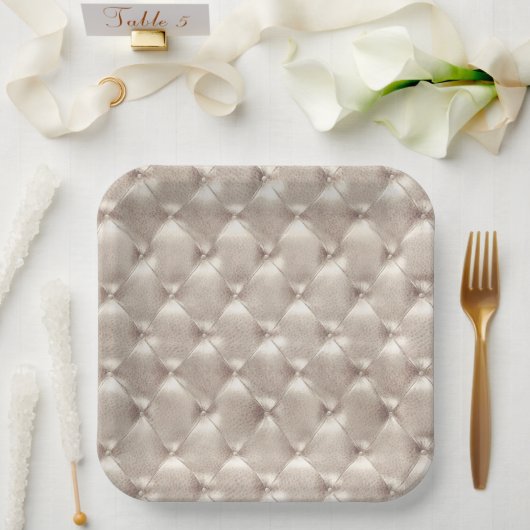  Champagne Glam Vrijgezellenfeest bruiloft Papieren Bordje (Huwelijk)