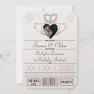 Champagne Glans Save the Date