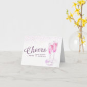 Champagne-glas 3de huwelijksverjaardagskaart kaart (Gele Bloem)