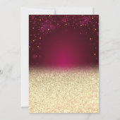 Champagne Glas Gouden Bokeh Rozen Rood Pensioen Kaart (Achterkant)