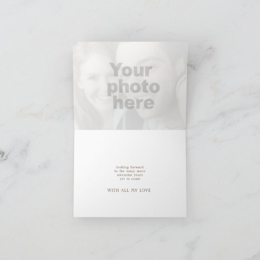 Champagne glass 15e huwelijksverjaardagskaart kaart (Binnen)