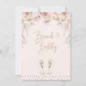 Champagne Glass Boho Brunch Vrijgezellenfeest Kaart (Achterkant)