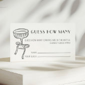 Champagne Glass Bow Bridal Shower Guess How Many Informatiekaartje