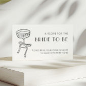 Champagne Glass Bow Bridal Shower Share A Recipe Informatiekaartje