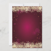 Champagne Glass Gold Confetti Red 60th Birthday Kaart (Achterkant)