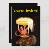 Champagne Glass Kaart (Voorkant / Achterkant)