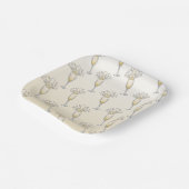 Champagne Glass Papieren Bordje (Gebogen)