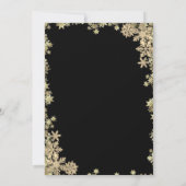 Champagne Glass Pearls Santa Hat Christmas Company Kaart (Achterkant)