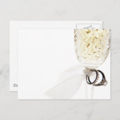 Champagne Glass Wedding Rings Briefkaart (Voorkant / Achterkant)