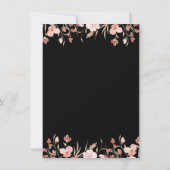 Champagne Glass Wildflowers Uitnodiging (Achterkant)