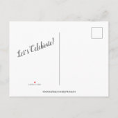 Champagne Glasse Gold Confetti 50th Birthday Party Aankondigingskaart (Achterkant)