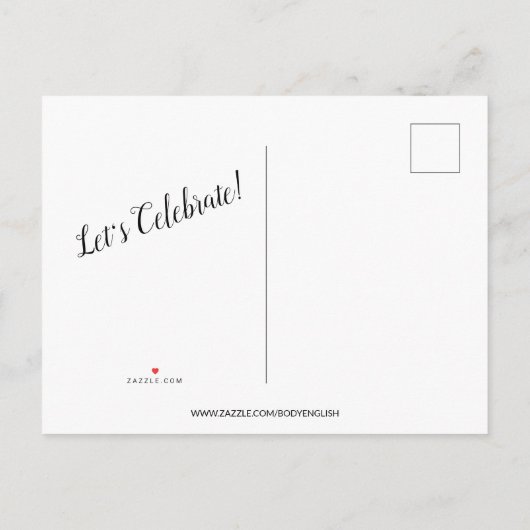 Champagne Glasse Gold Confetti 50th Birthday Party Aankondigingskaart (Achterkant)