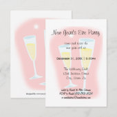 Champagne Glasses - 3x5 Nieuwjaarsfeest Kaart (Voorkant / Achterkant)