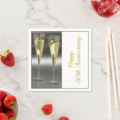 Champagne Glasses 50th Wedding Jubileum Party Servet (Insitu)