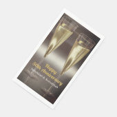 Champagne Glasses 50th Wedding Jubileum Party Servet (Hoek)