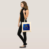 Champagne Glasses and Blue Background Tote Bag (Voorkant (model))