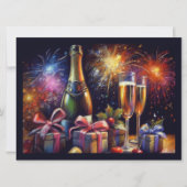 Champagne Glasses and Bucket Holiday Party Kaart (Voorkant)