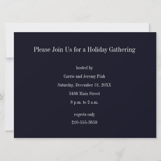 Champagne Glasses and Bucket Holiday Party Kaart (Achterkant)