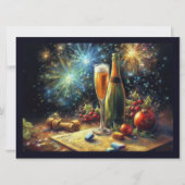 Champagne Glasses and Bucket Holiday Party Kaart (Voorkant)