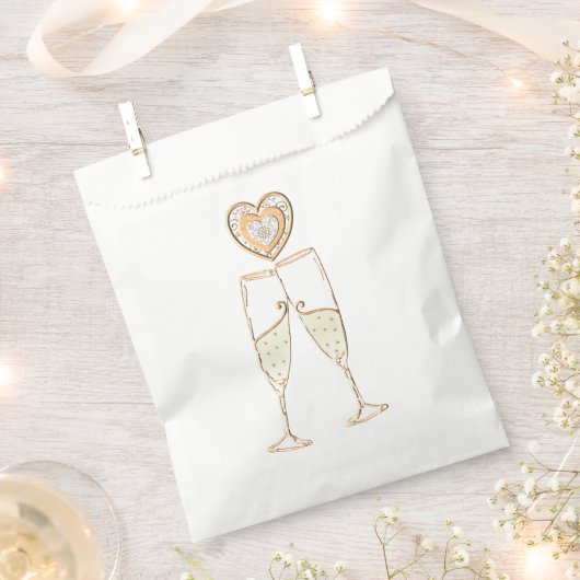 Champagne Glasses and Hearts Bedankzakje (Geknipt)