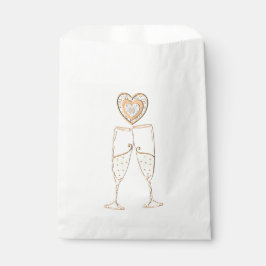 Champagne Glasses and Hearts Bedankzakje