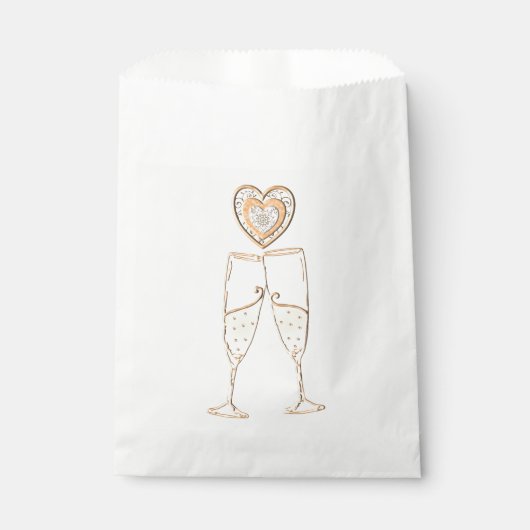 Champagne Glasses and Hearts Bedankzakje (Voorkant)