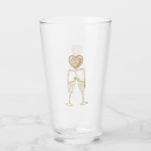 Champagne Glasses and Hearts Glas (Voorkant)